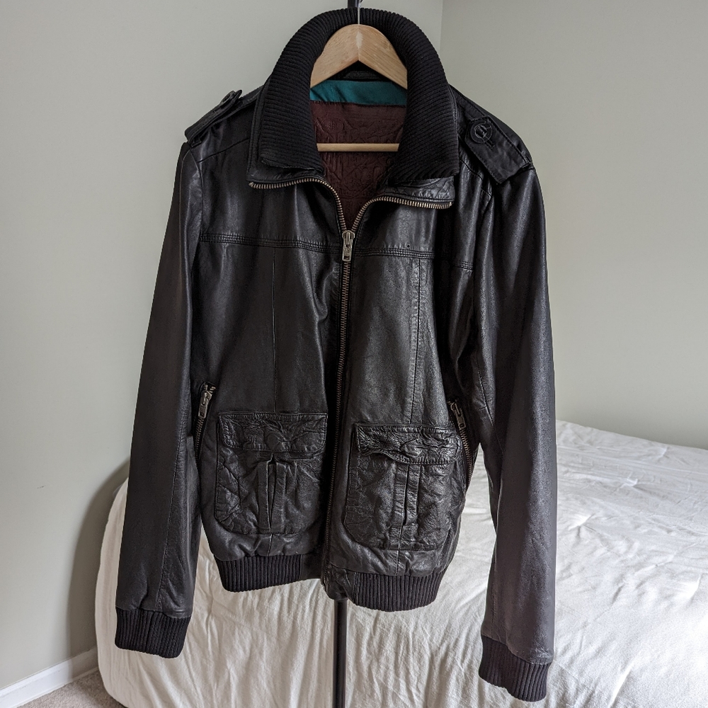 Superdry Leather racer jacket